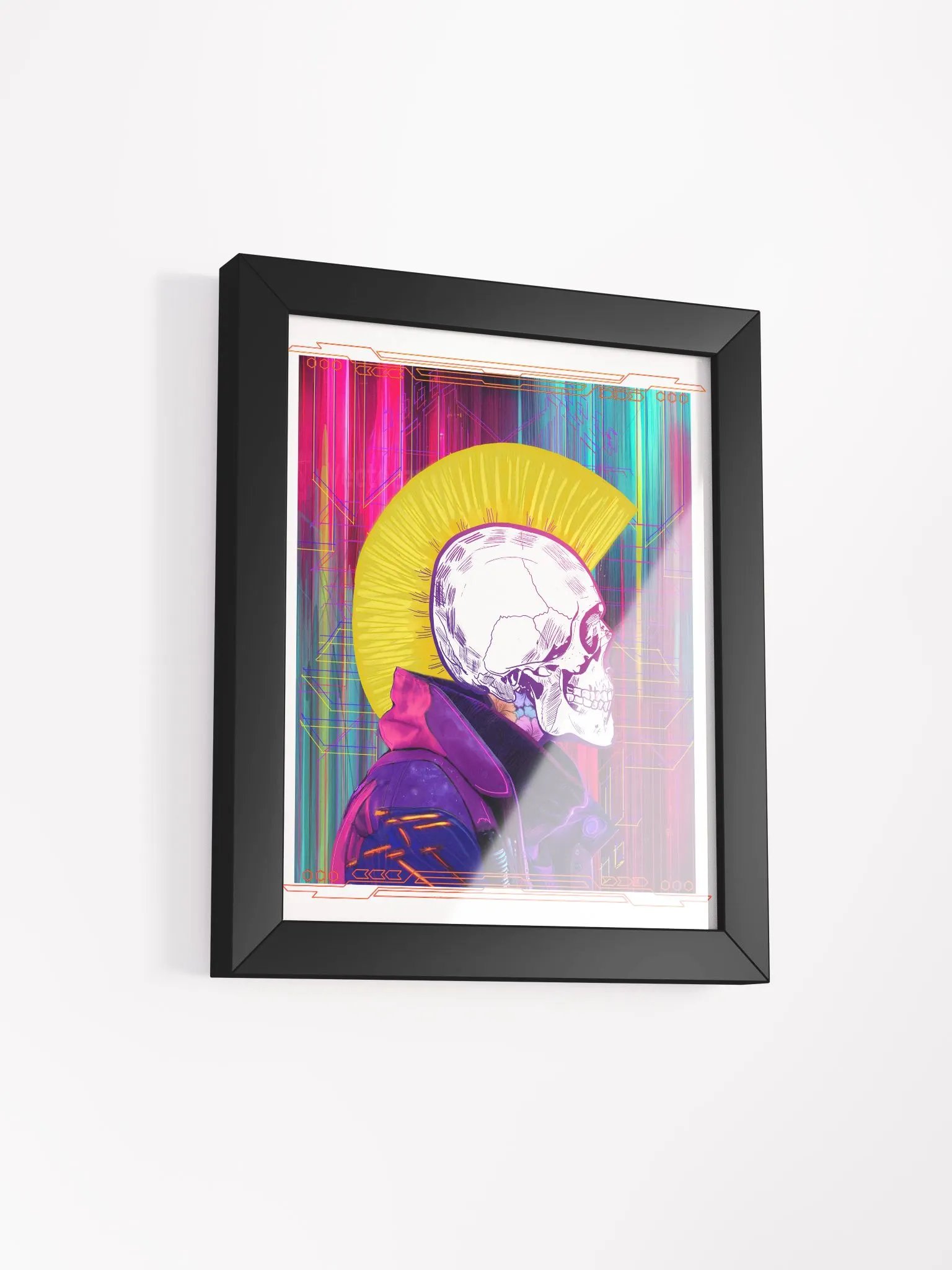 Framed Matte Poster - Skull Mohawk product image (5)