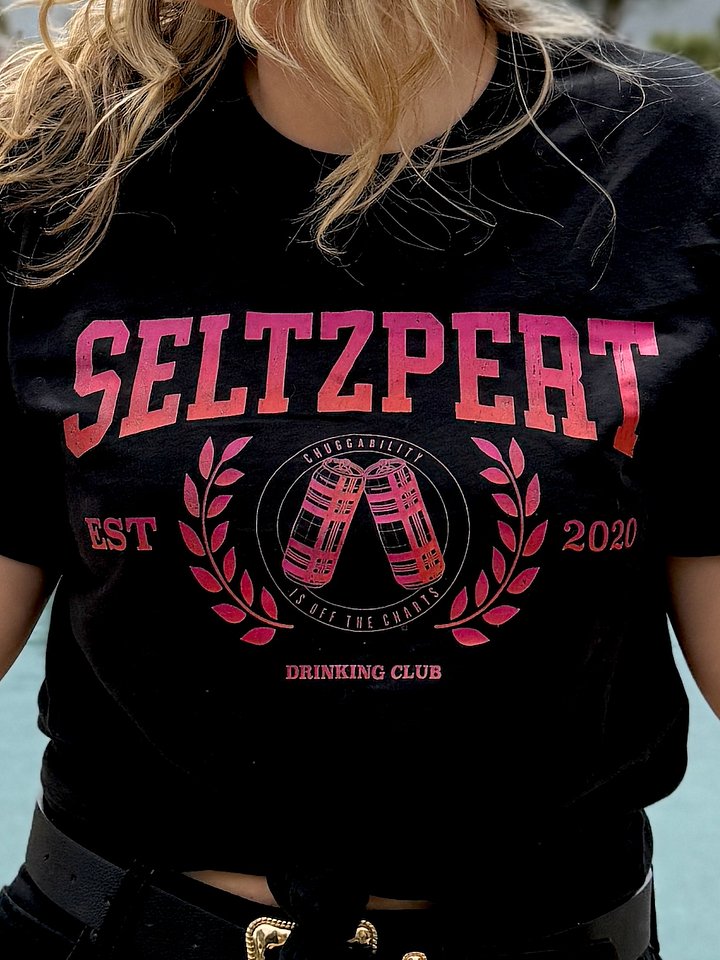 Seltzpert Drinking Club T-shirt Tequila Sunrise product image (2)
