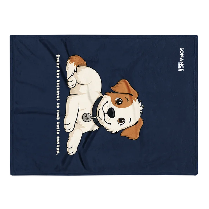 Sonance Dog Throw Blanket (Lying Down) Navy product image (1)