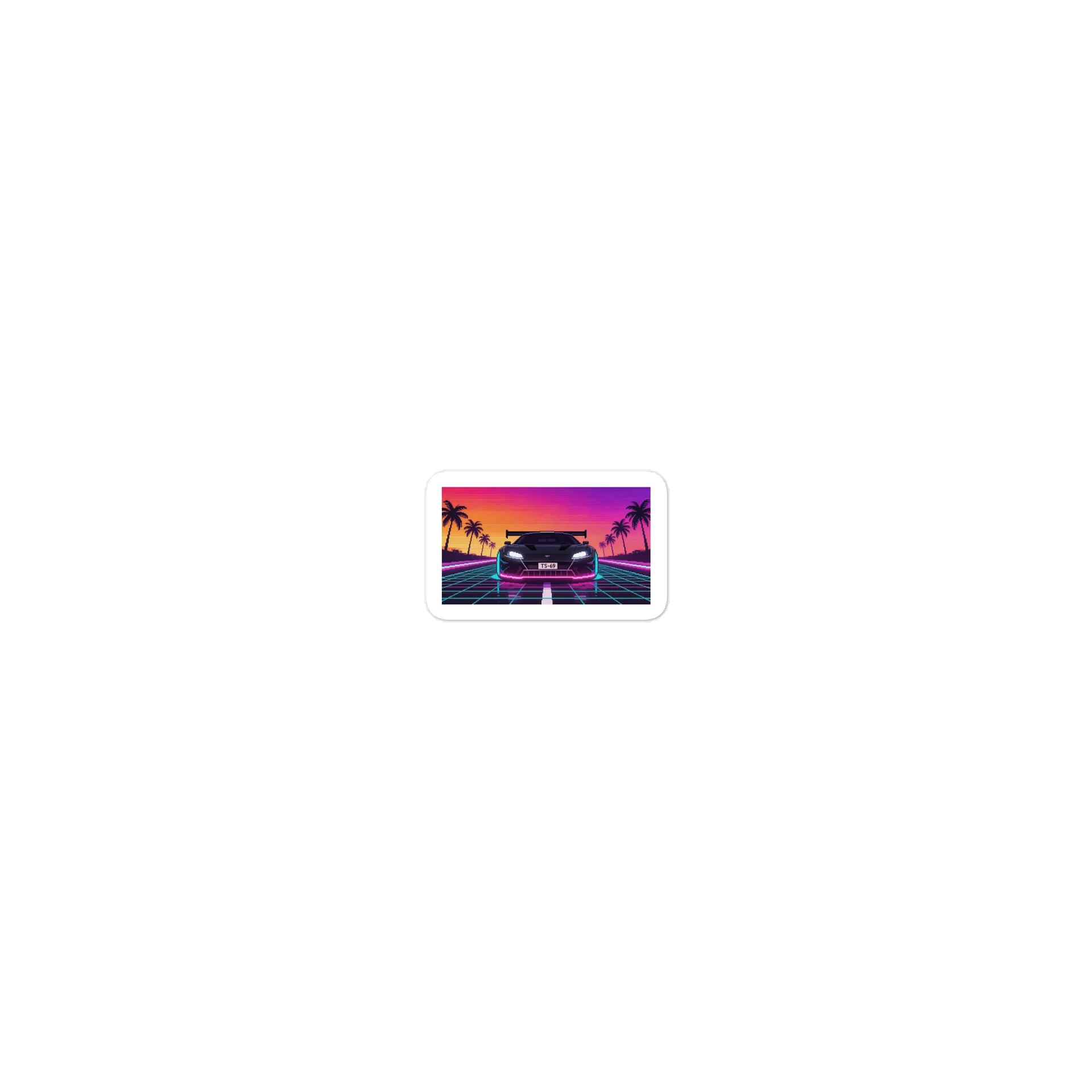 TS-69 Sunset | Retro Pixel Art | Sticker product image (1)