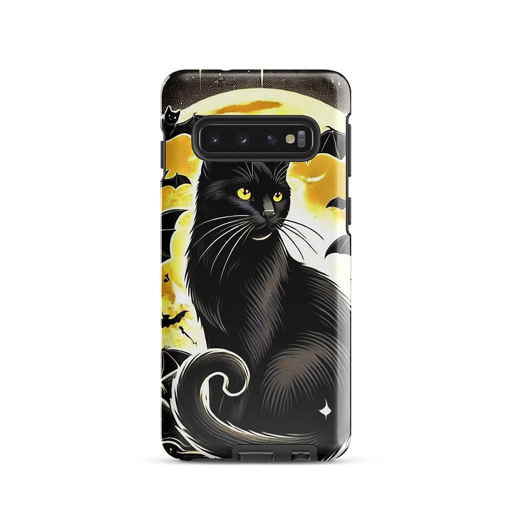 Mystic Black Cat Samsung Tough Case - Moonlit Feline Design product image (1)