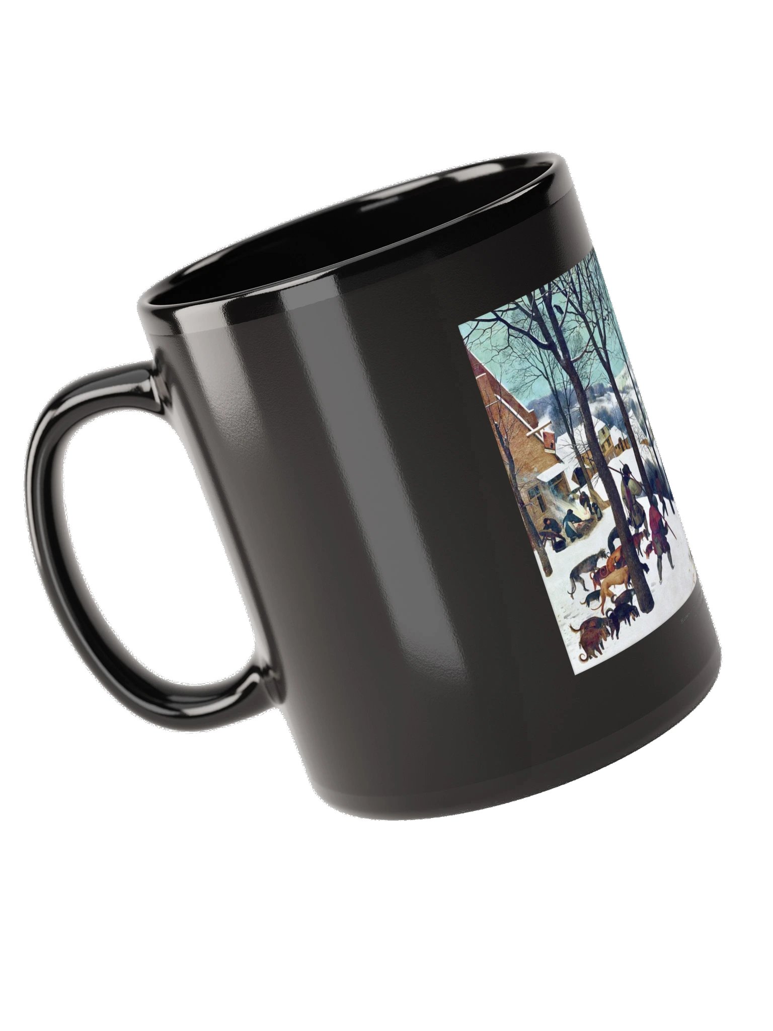 Hunters in the Snow (Winter) — Black Mug product image (5)