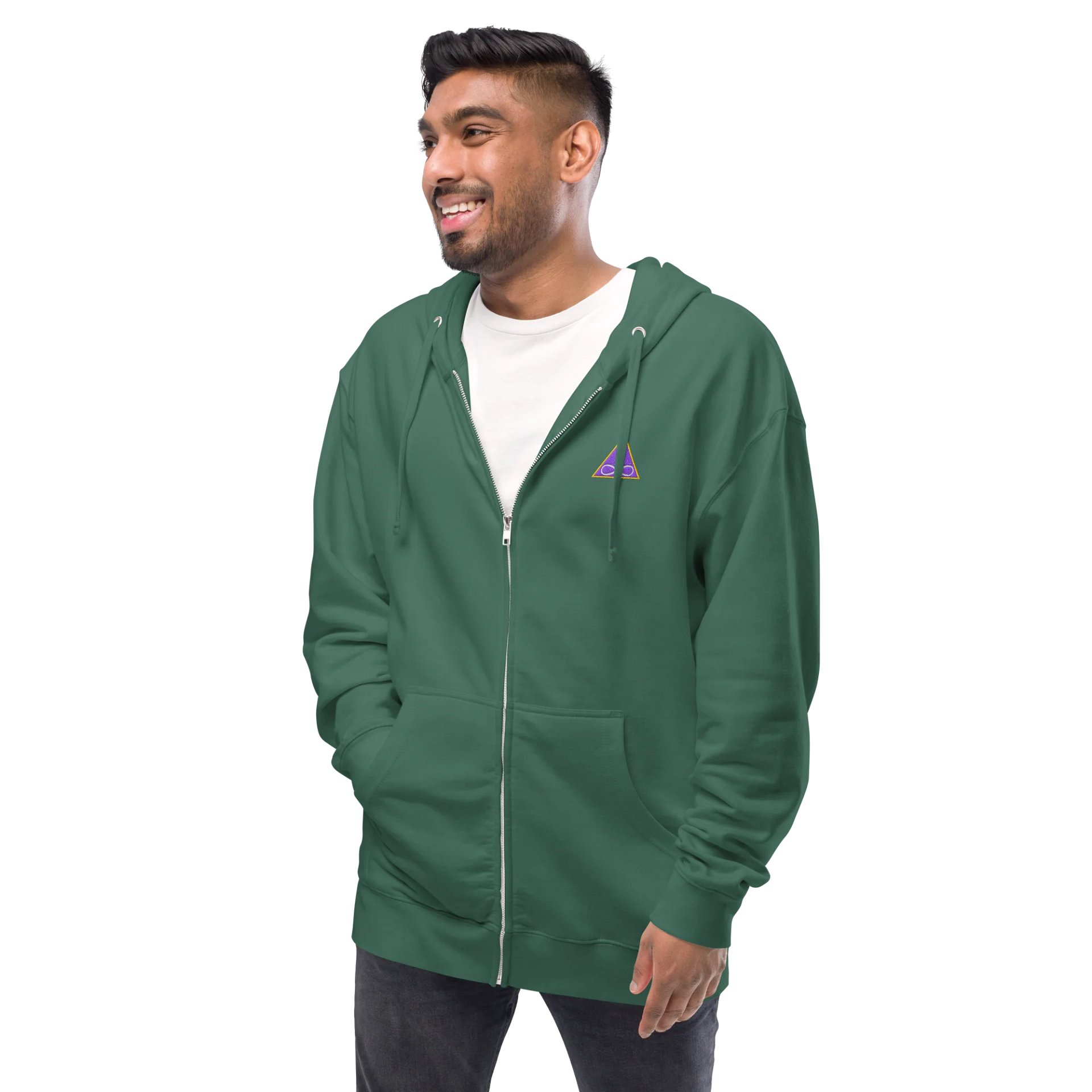 Thinkroot Energy Triangle Zipper Hoodie (Embroidered) product image (2)