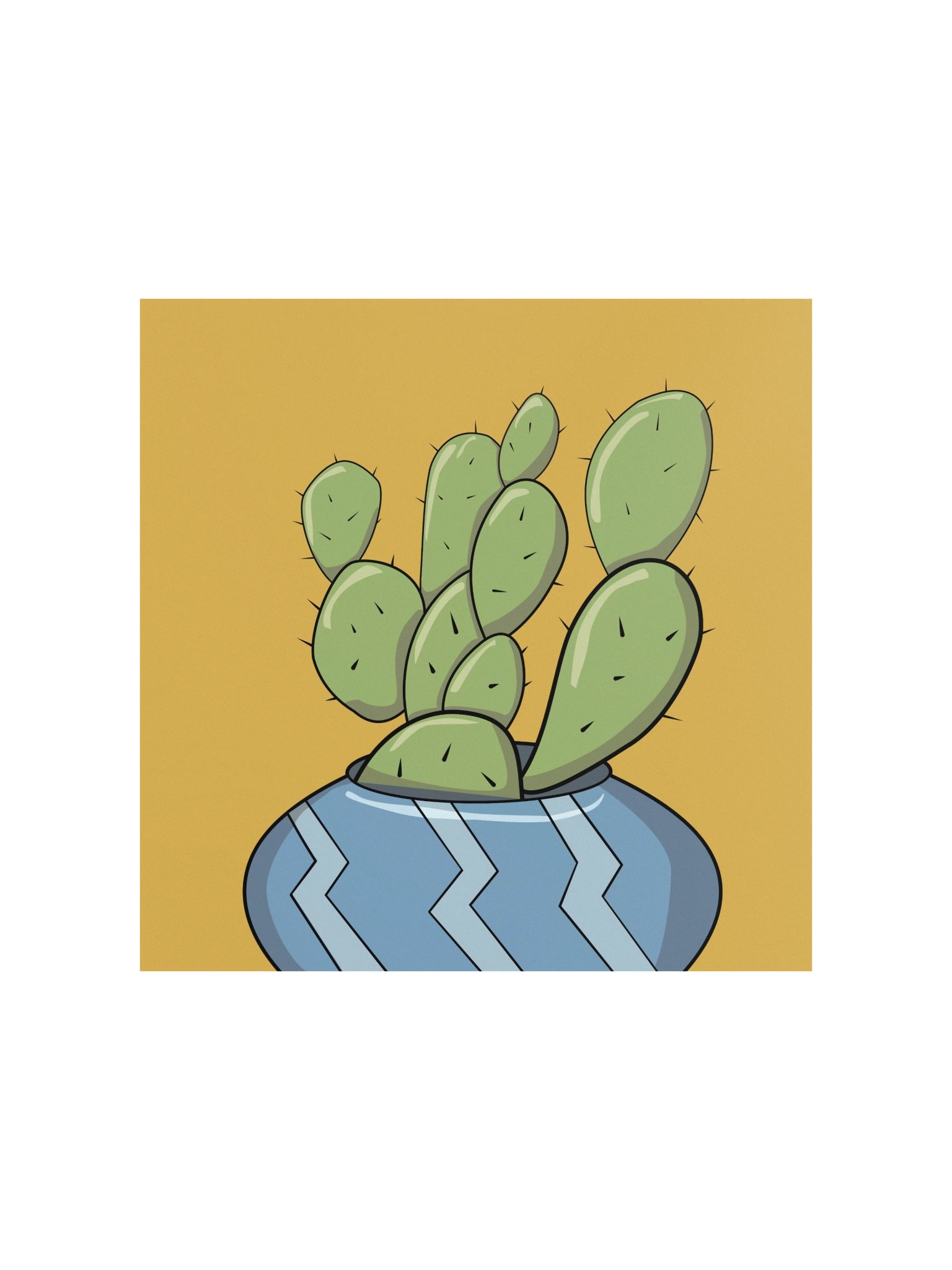 "Some-Bunny To Love" — Minimalist Bunny Cactus Archival Poster product image (1)