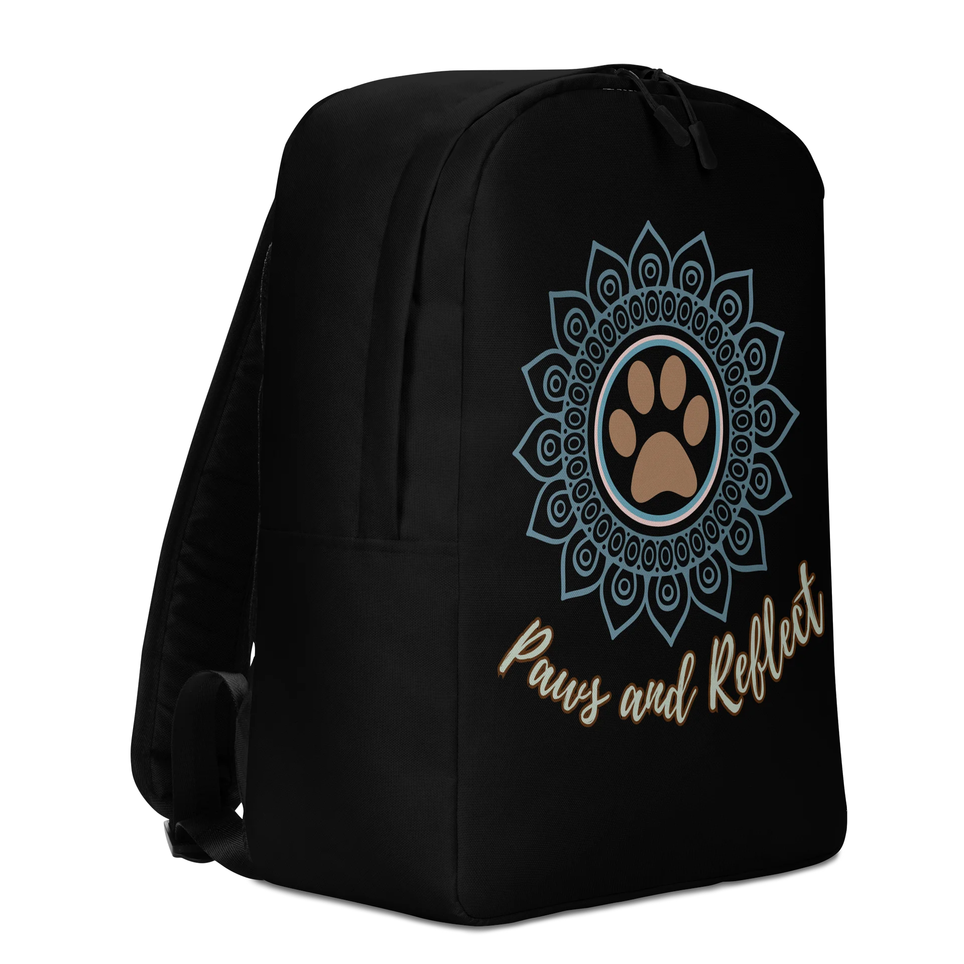 Paws and Reflect Mandala Paw Print Minimalist Yoga Backpack product image (3)