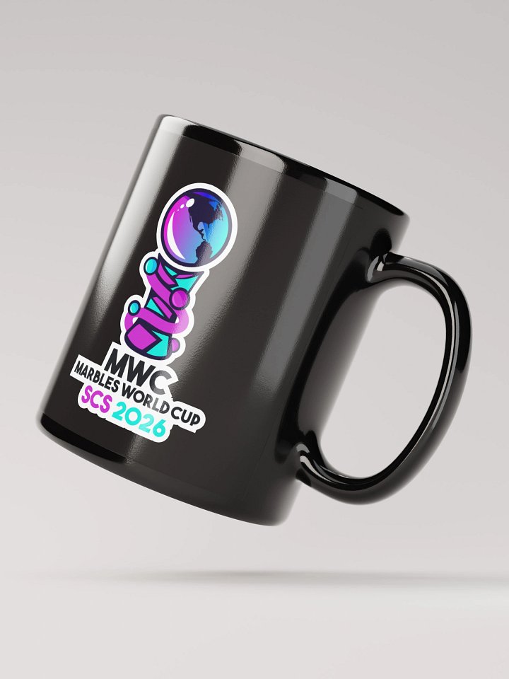 MARBLE WORLD CUP GLOSSY BLACK MUG product image (2)