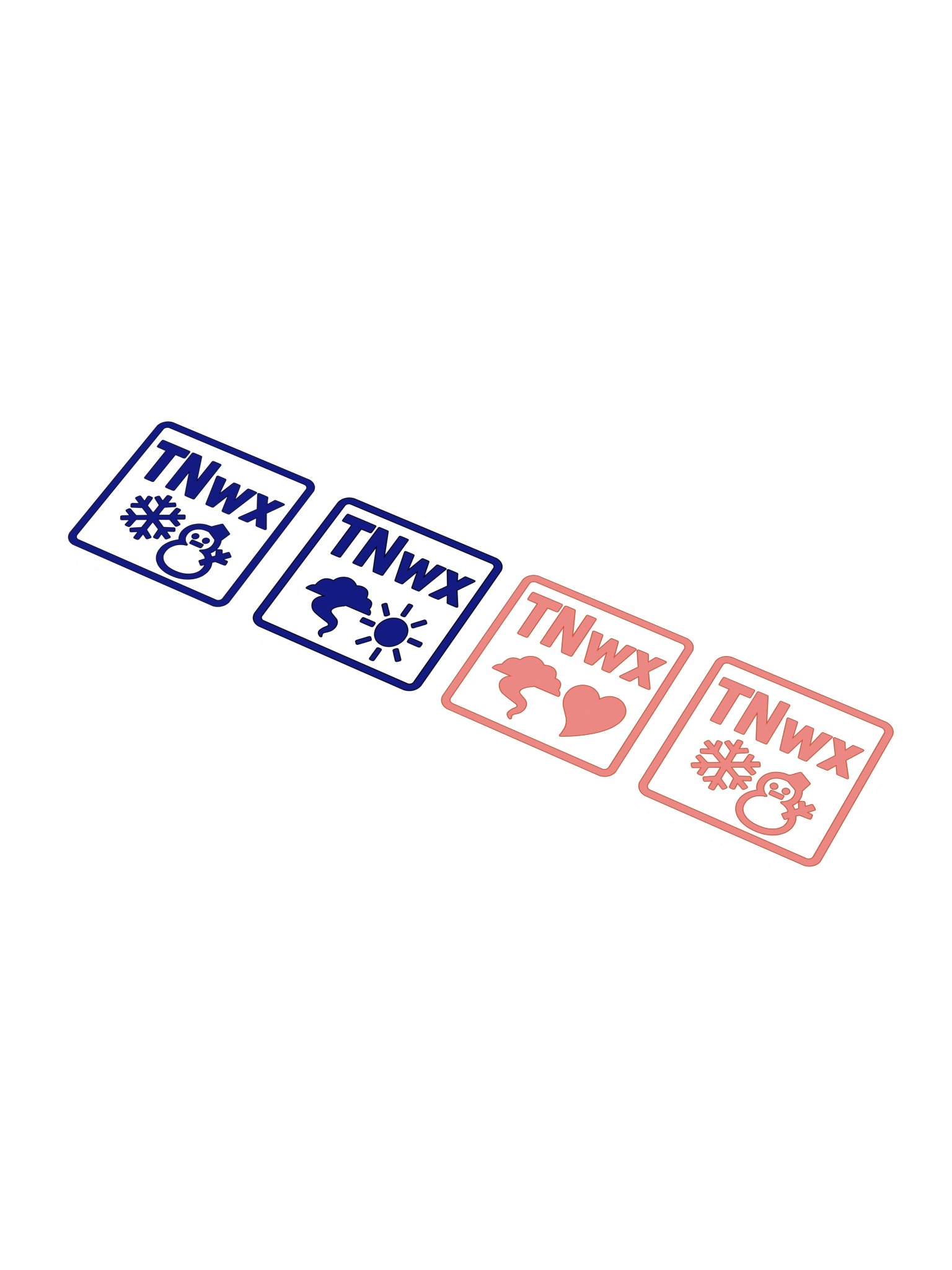 His and Hers TNwx Badged Stickers (15"x3.75" sheet) product image (1)