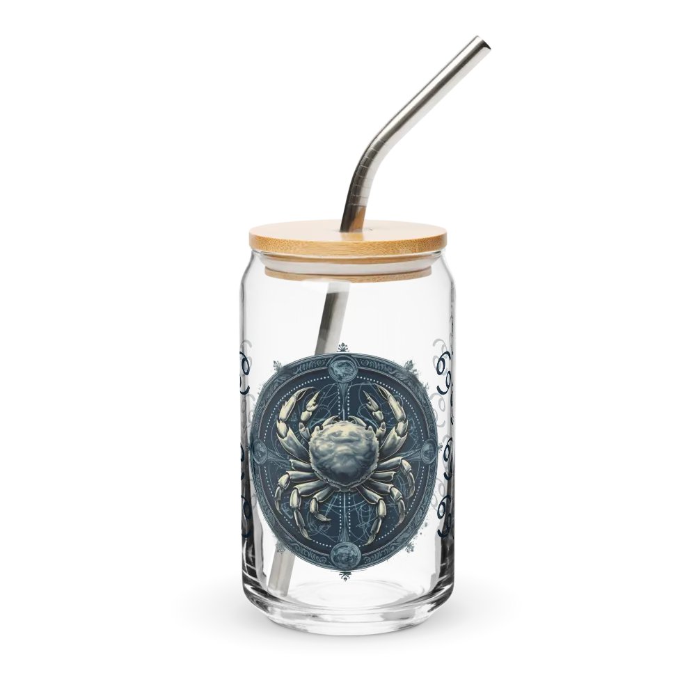 Cancer Zodiac Glass Can Sipper product image (2)