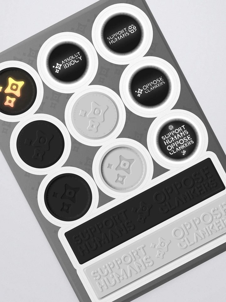 Absolut Idiocy Kiss Cut Sticker Sheet w/BG Set #1 (On White) product image (1)