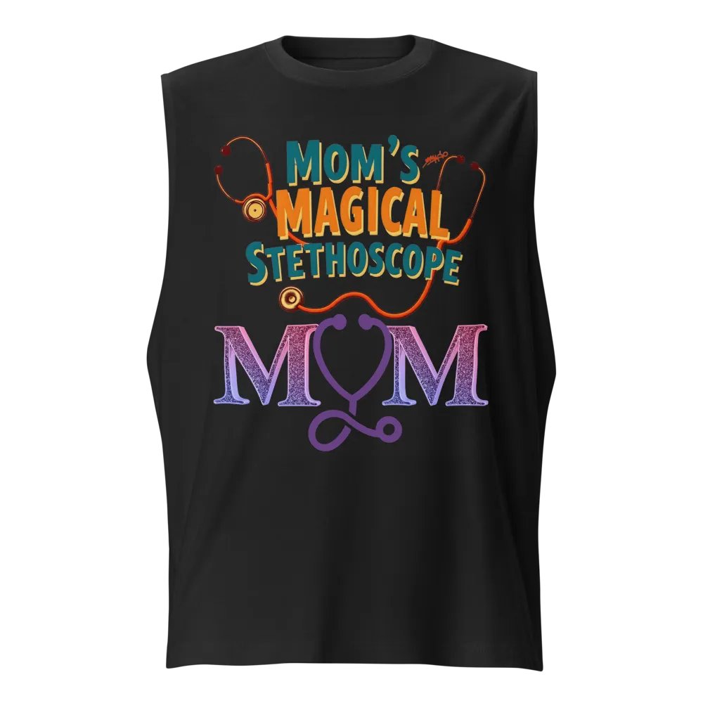 Mom's Magical Stethoscope Glittery Tank product image (1)