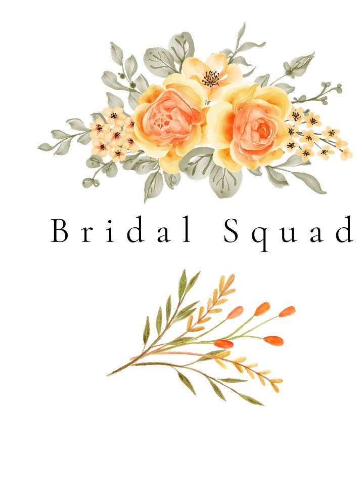 Bridal Squad T-Shirt 005 Yellow Roses Logo Dress product image (2)