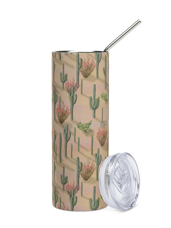 Saguaros of the Sonoran Desert Stainless Steel Tumbler with Straw product image (1)