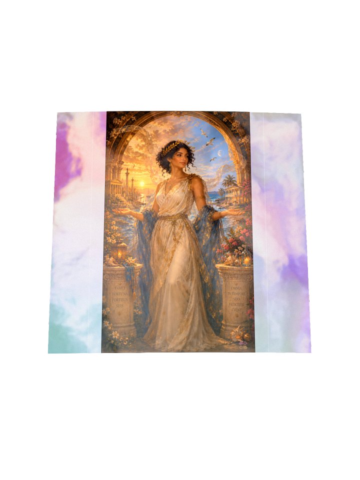 Goddess Fortuna Two Altars Holographic Sticker product image (1)