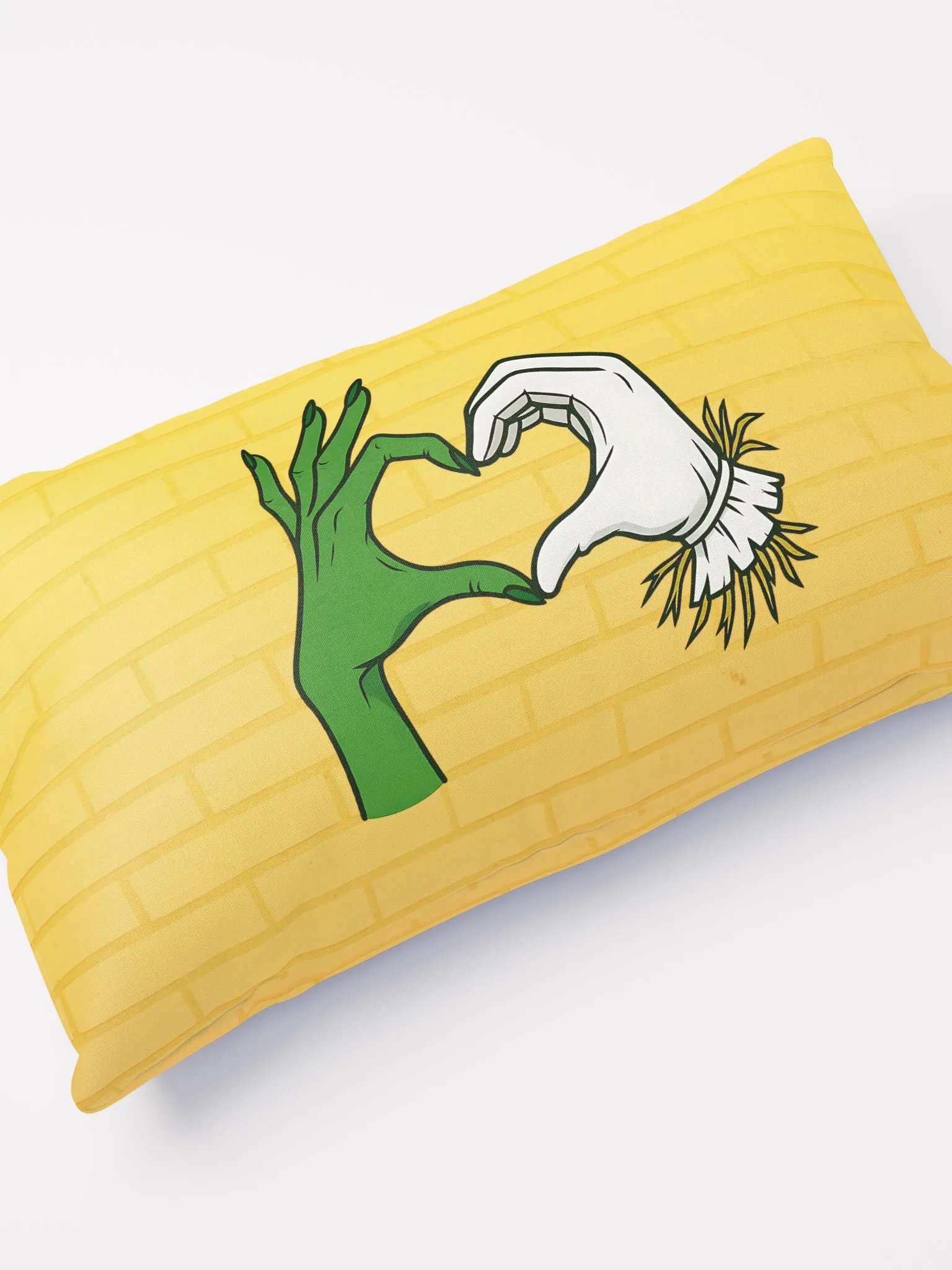 Wicked Love Throw Pillow – Elphaba x Fiyero Heart Art – Theatre Decor product image (4)