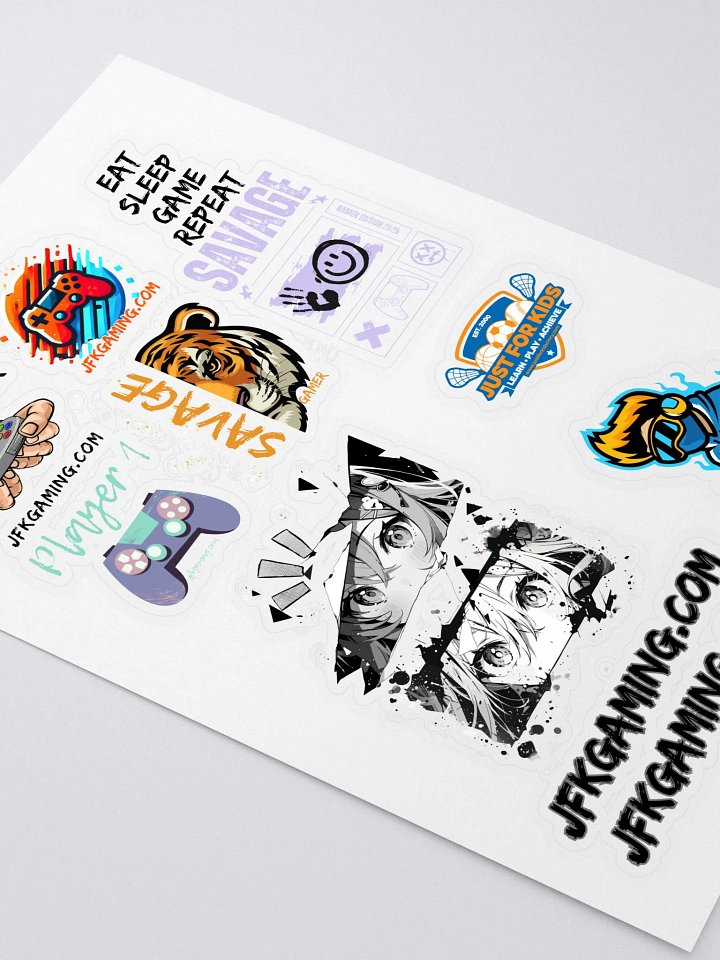 Just For Kids Gaming Sticker Sheet product image (1)