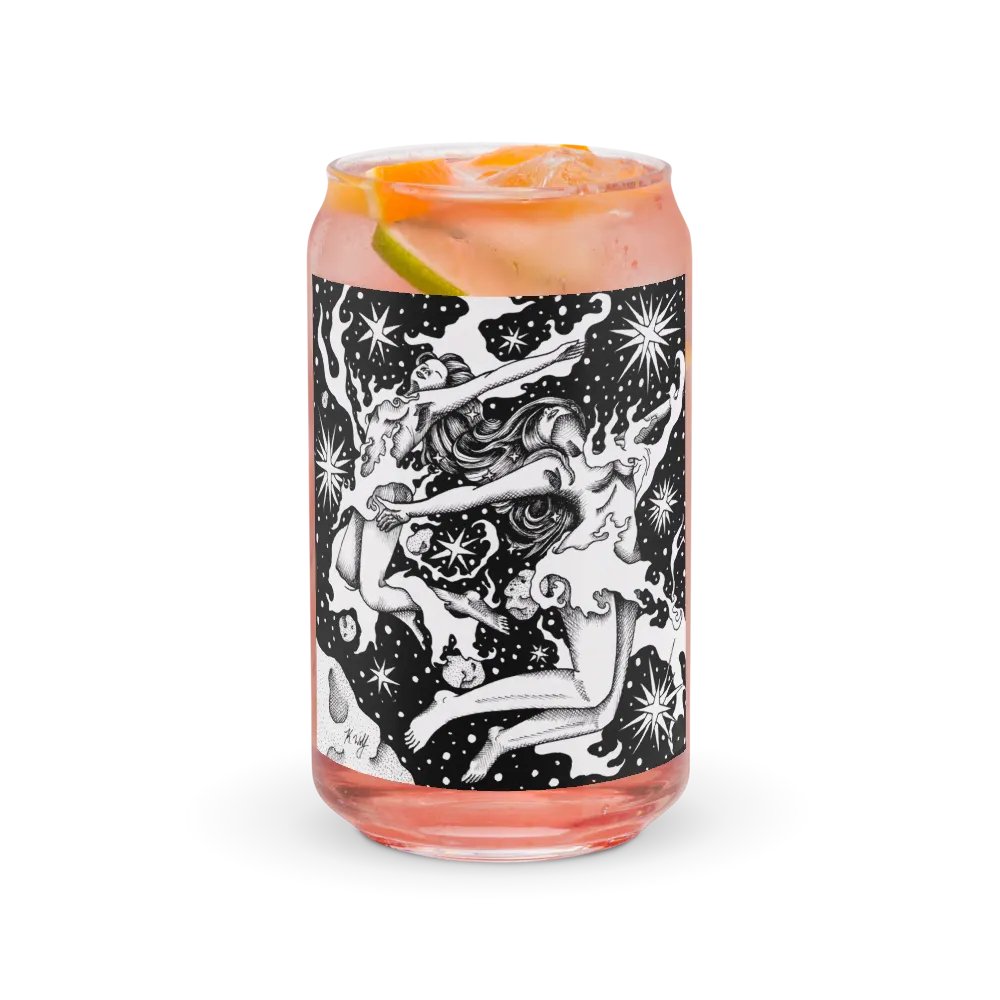 Gemini Zodiac Can-Shaped Glass product image (3)