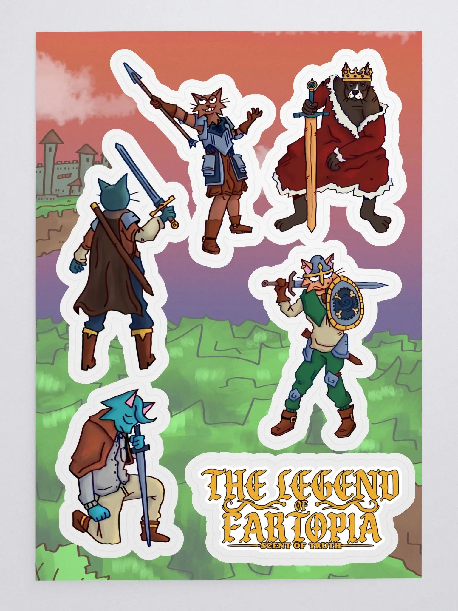 THE LEGEND OF FARTOPIA Sticker Sheet product image (1)