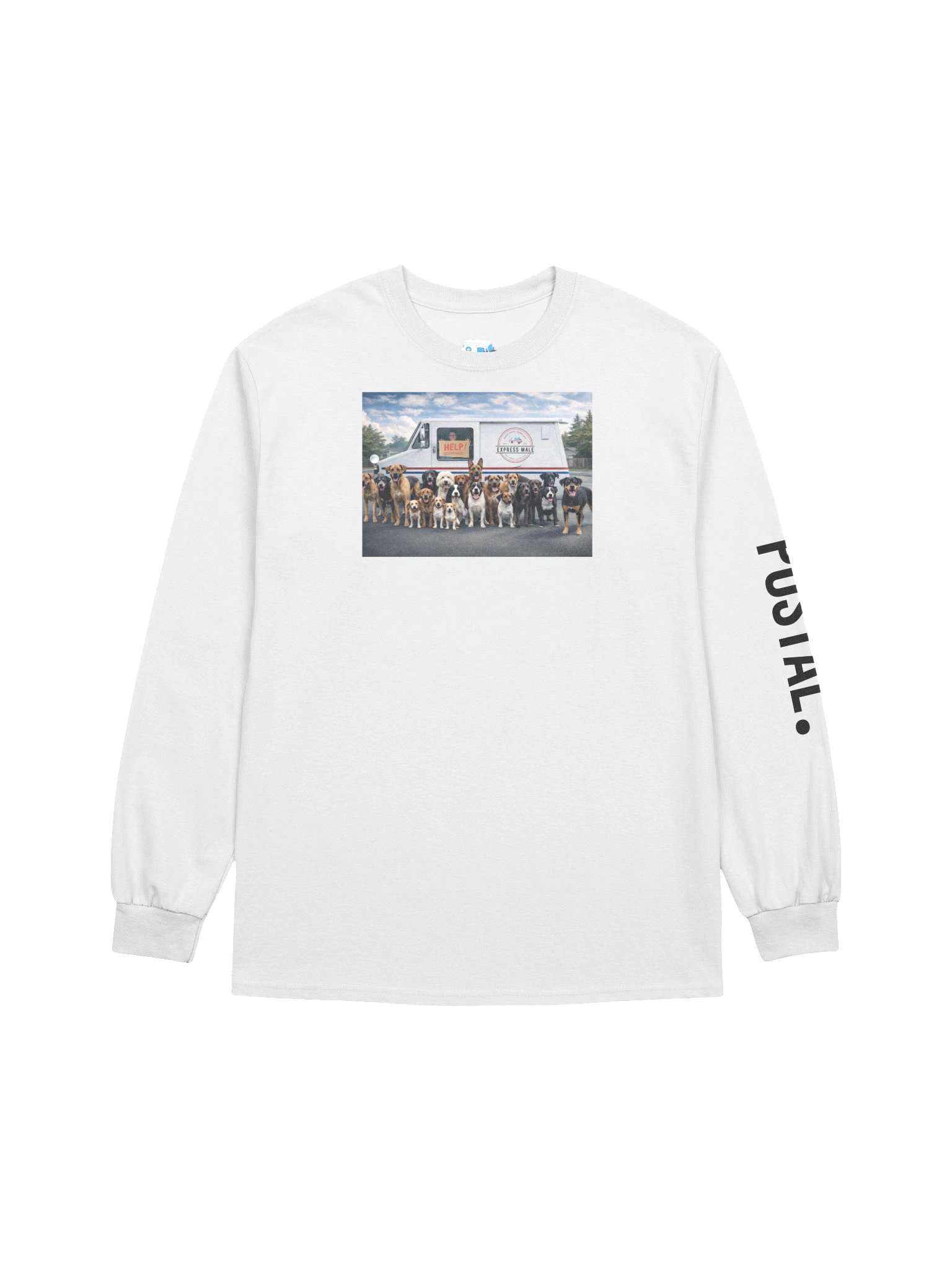 The "Dog Route" Classic Long Sleeve Tee (WHITE) product image (1)