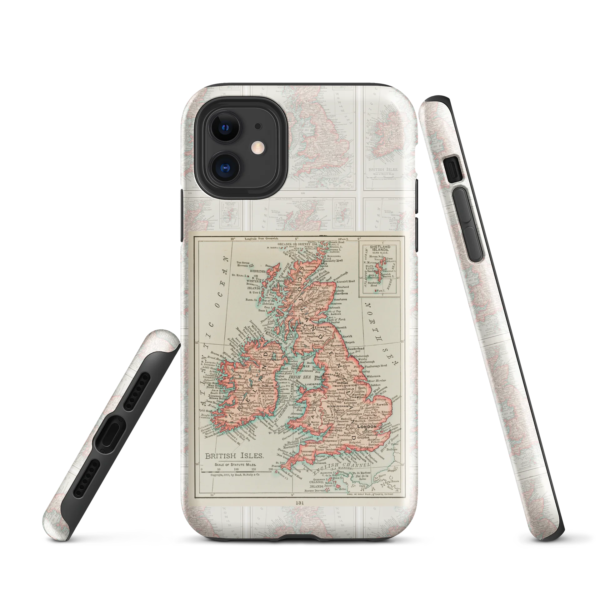 Antique British Isles Map iPhone® Tough Case product image (1)