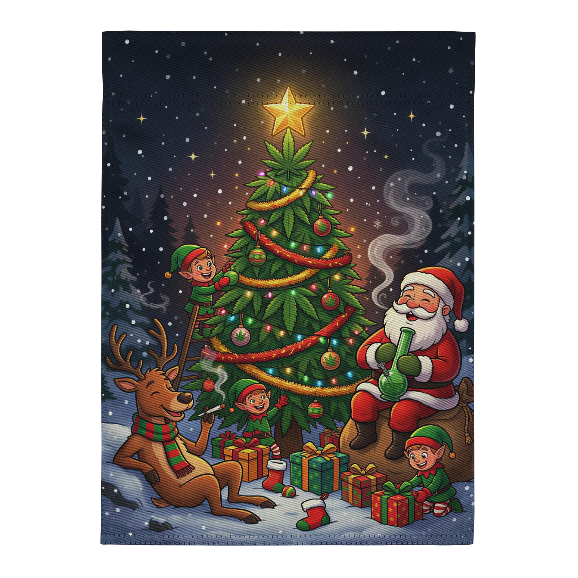 Holiday Haze Christmas Garden Flag 12" x 17" product image (1)