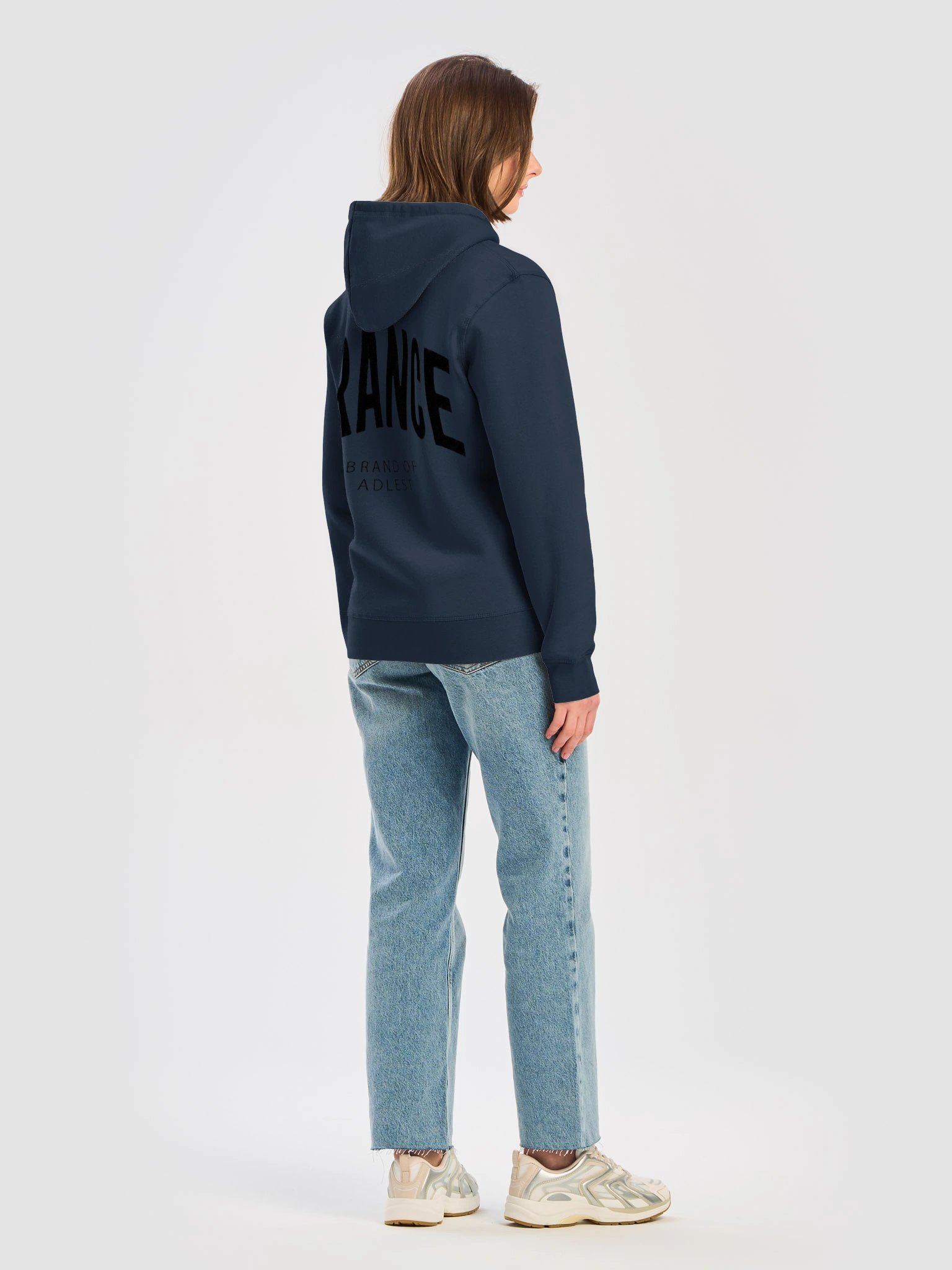 Oversized London Printed Hoodie | Aesthetic Beige Streetwear Sweatshirt product image (8)