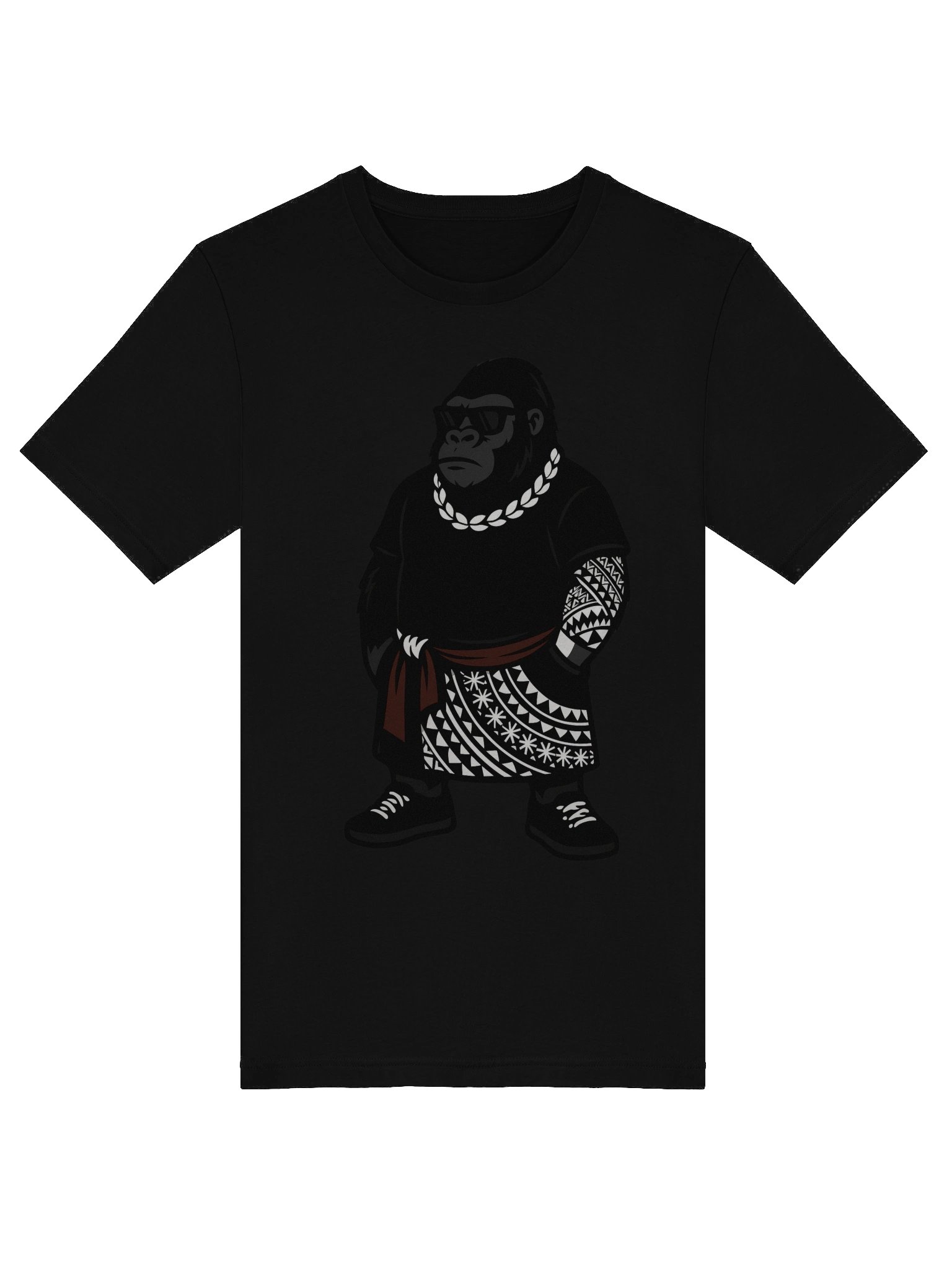 Samoan Gorilla T-Shirt – Urban Tribal Lava Lava Streetwear Design | Polynesian Island Culture Tee by ASP Apparel product image (5)