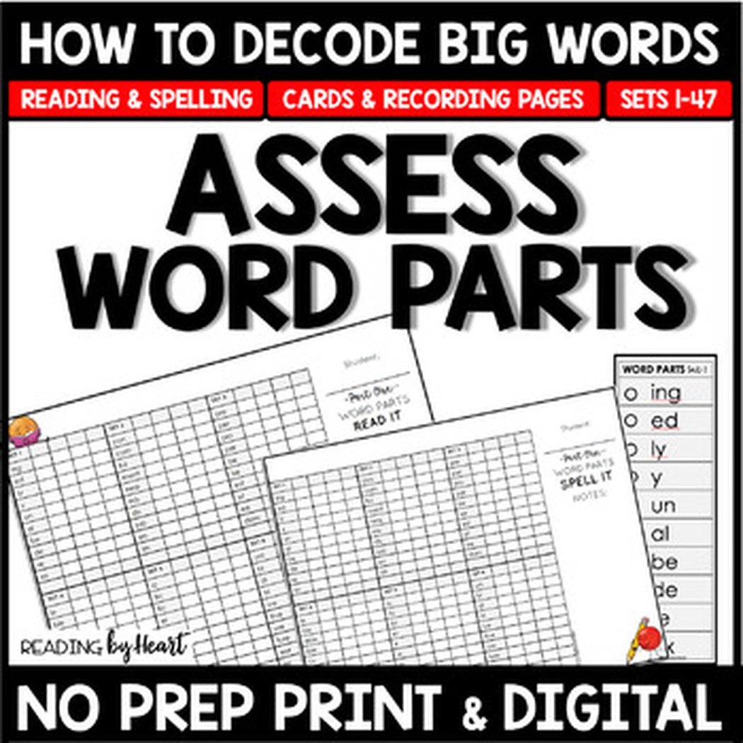 Word Parts: Tools - Assessments product image (1)