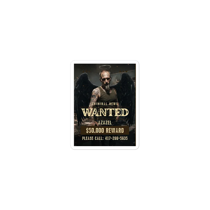 Azazel Wanted Poster Die-Cut Sticker product image (2)