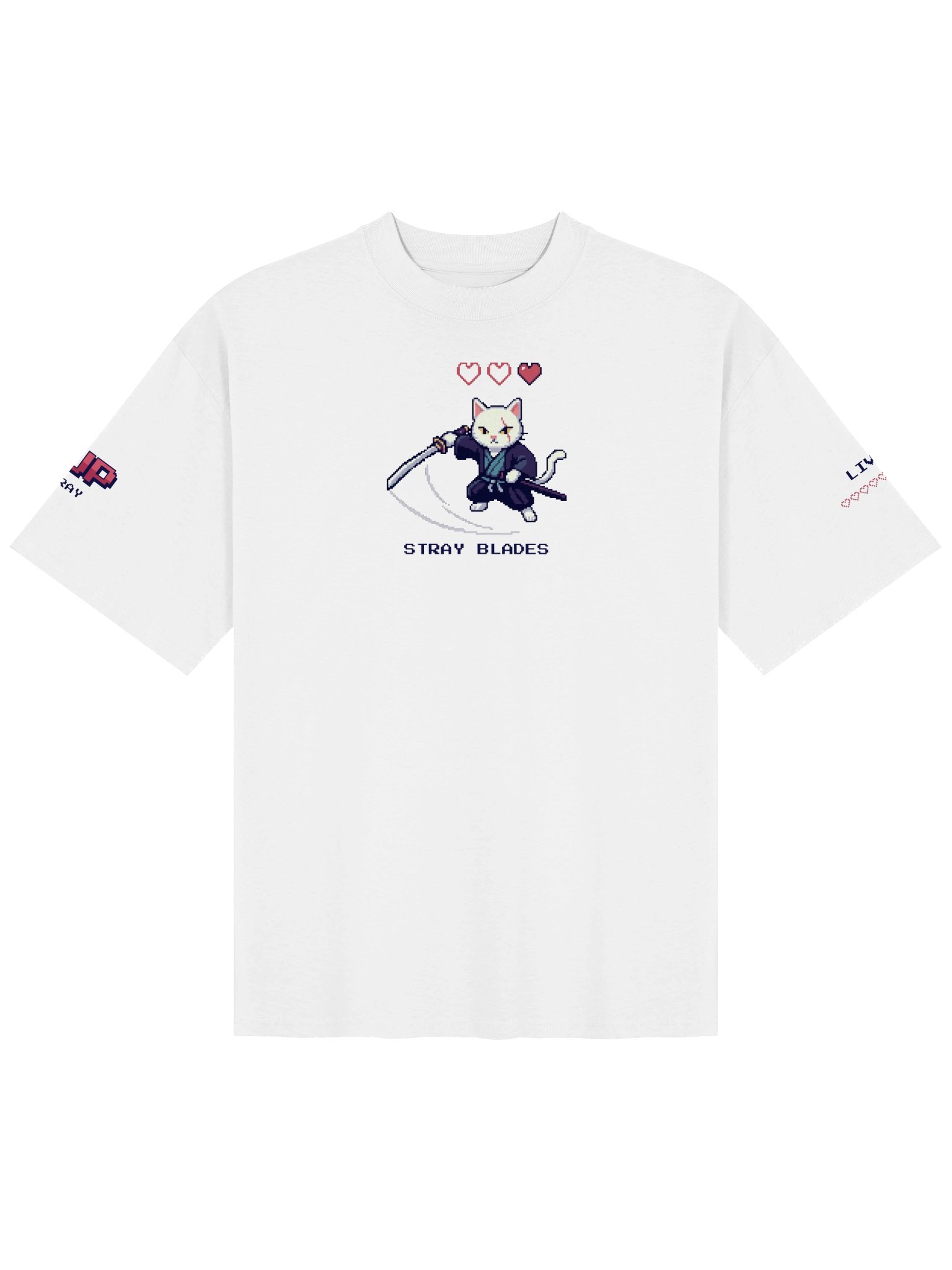 PRESS START Pixel Tee — White product image (2)