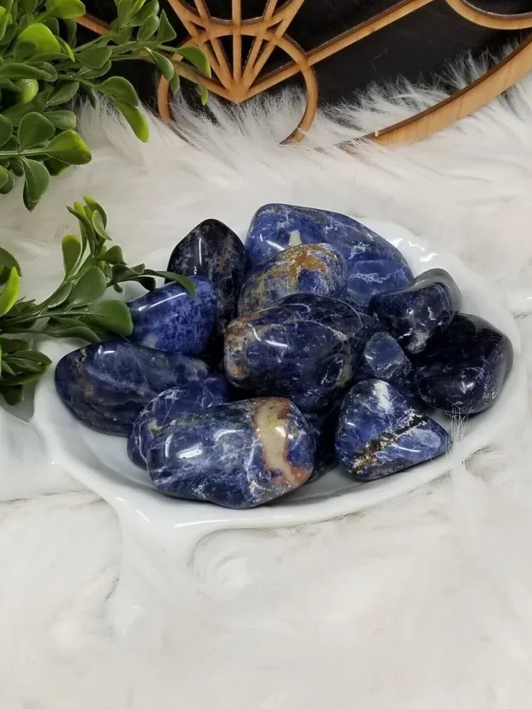 Sodalite Tumbled Pocket Stone – Calm • Clarity • Truth • Intuition product image (1)