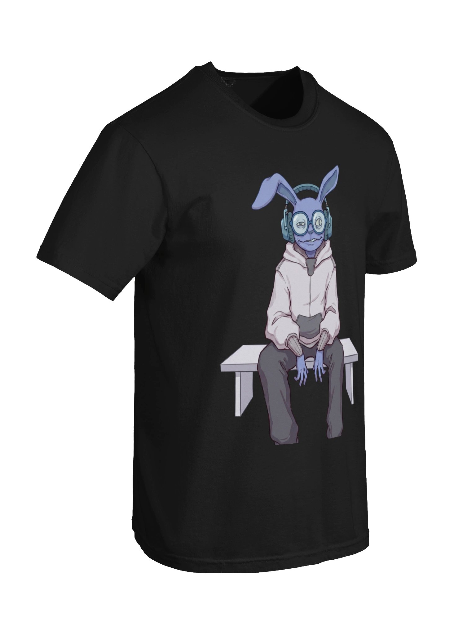 Headphones Rabbit T-Shirt – Cute Creepy Hospital Aesthetic Unisex Tee product image (6)