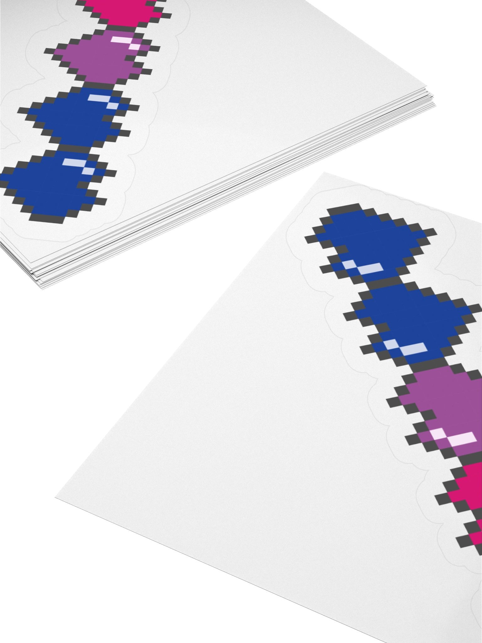 Bisexual Pixel Hearts Sticker product image (13)