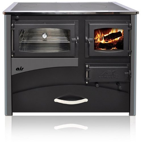 Concept 2 Air Wood / Coal Cookstove Grey/Silver and Black -LH Flue product image (1)