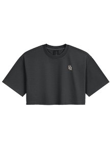 Backroads & Friday Nights Cropped Tee (Washed Black)