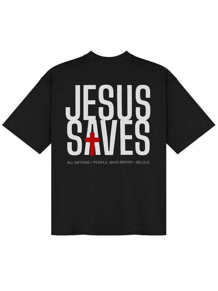 JESUS SAVES TEE [BLACK] product image (2)