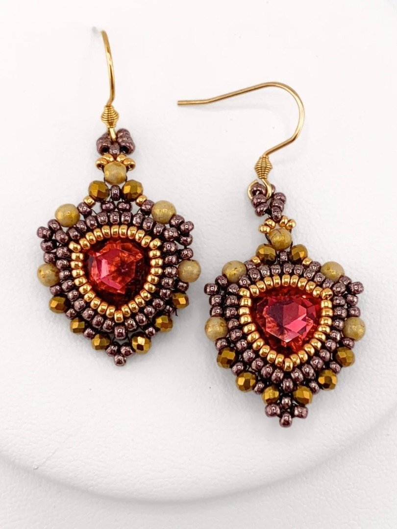 Beading Pattern - Trillion Glow Crystal Earrings product image (4)