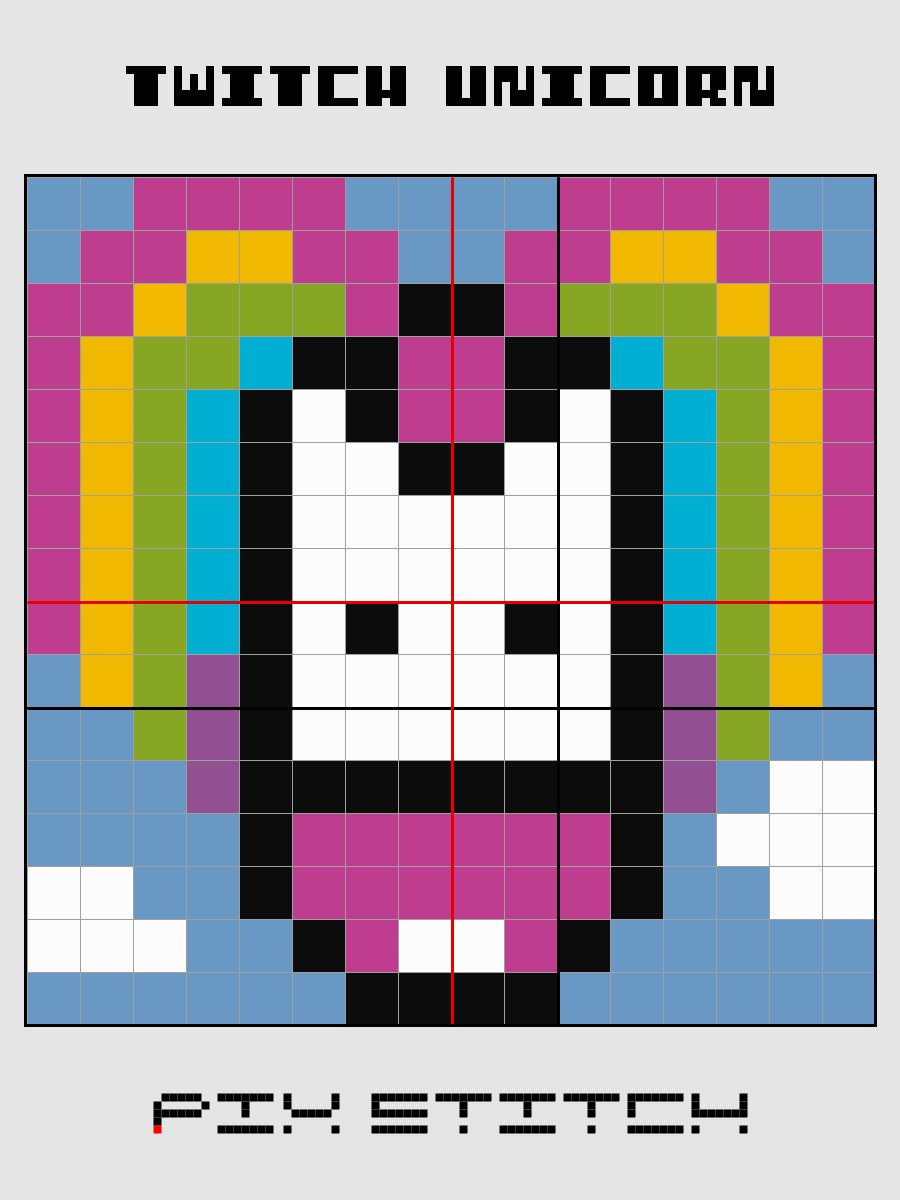 Twitch Unicorn Pixel Art product image (2)