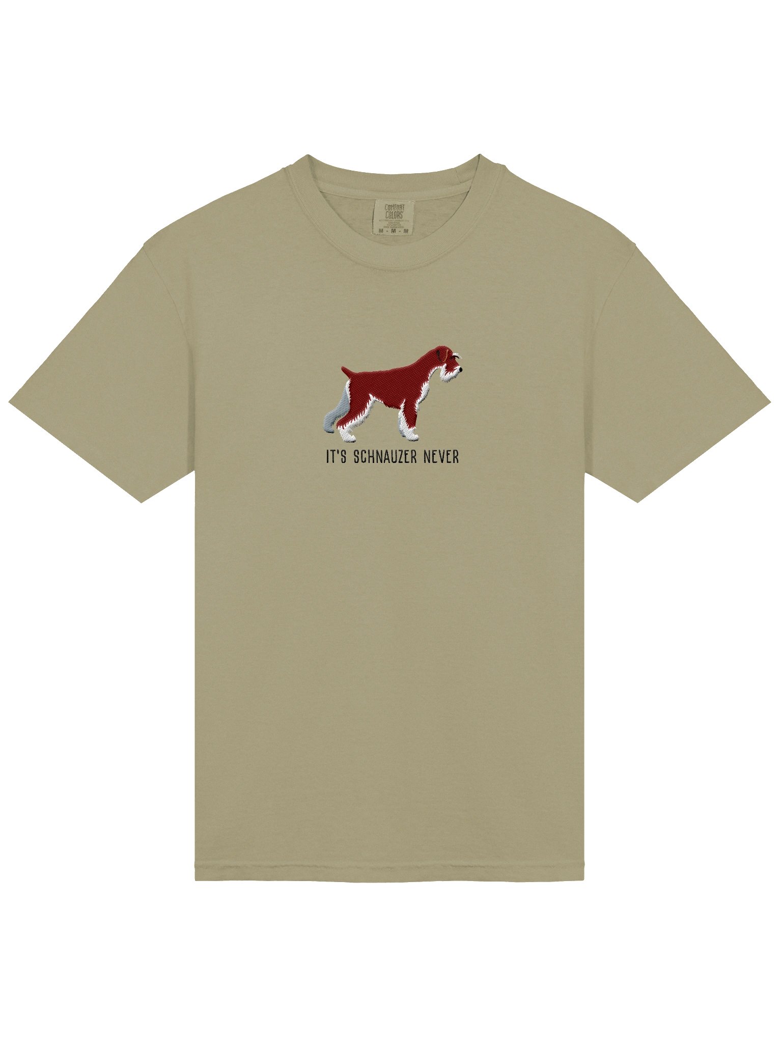 It's Schnauzer Never T-Shirt(Embroidered) of a Standard Schnauzer(Chocolate) product image (6)