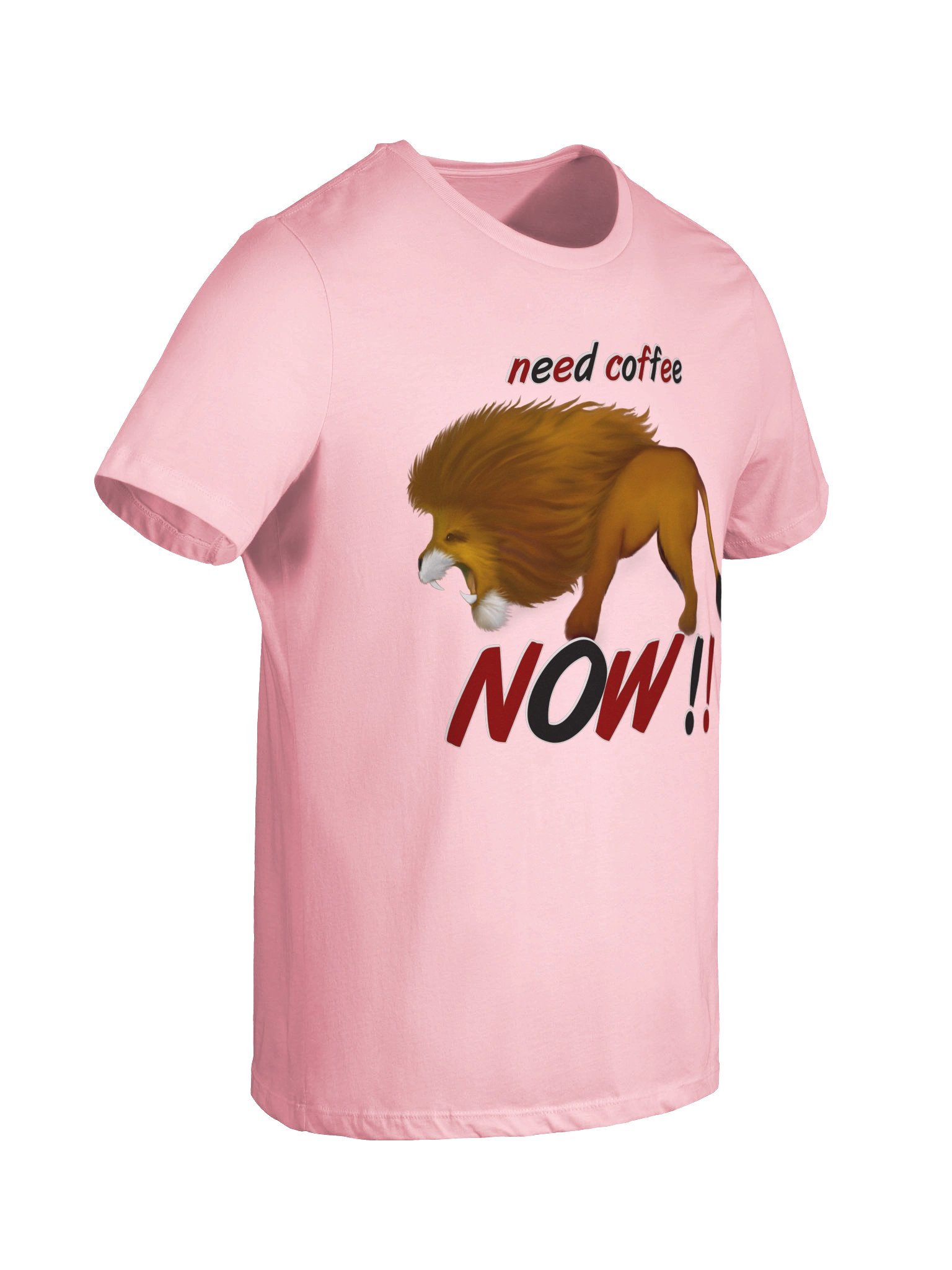 Lion "Need Coffee NOW" T-Shirt. Women's Bella+Canvas Supersoft Relaxed-fit T-Shirt product image (5)