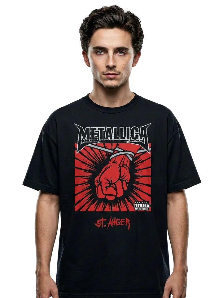 Metallica St Anger T-Shirt Clenched Fist Album Art | Heather Grey Heavy Metal Graphic Tee | Thrash Metal 2003 Album Collector Shirt product image (1)