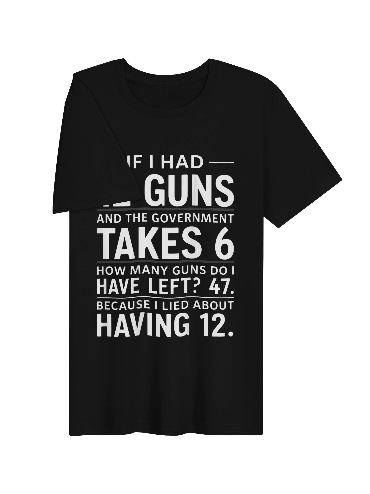 If I Had 12 Guns and The Government Math Second Amendment T-Shirt product image (2)