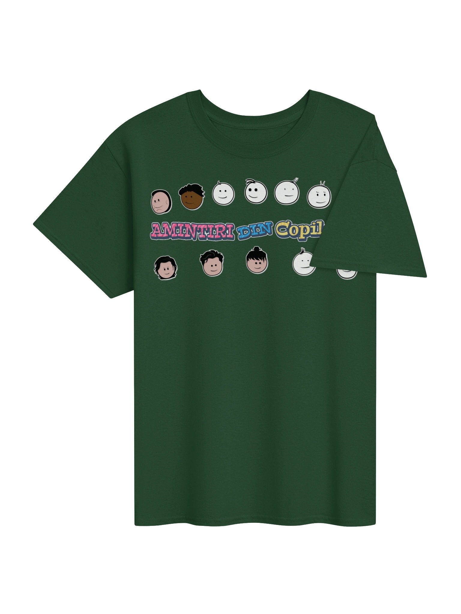 👕 Tricou Verde Pădure Bărbați „Amintiri Din Copilărie” – Personajele product image (4)