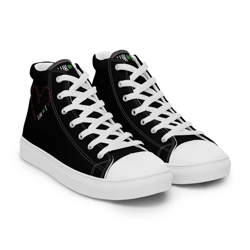 Kindness 4 Everyone High Top Canvas Shoes product image (12)