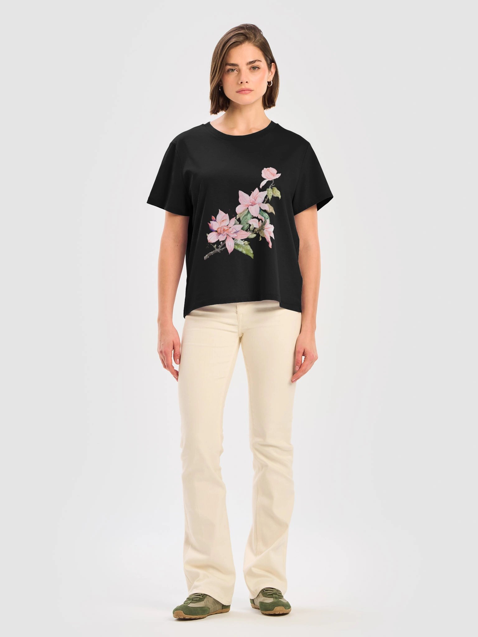 Pink Blossom Watercolor Floral Tee product image (28)