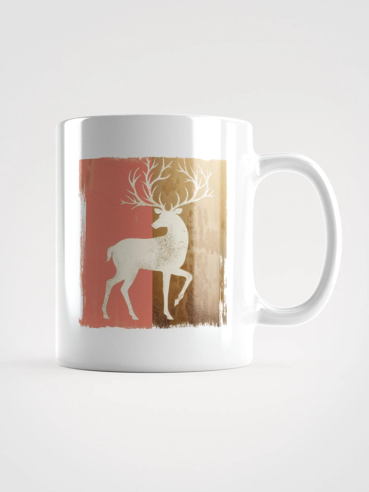 Holiday reindeer charm -white mug product image (1)