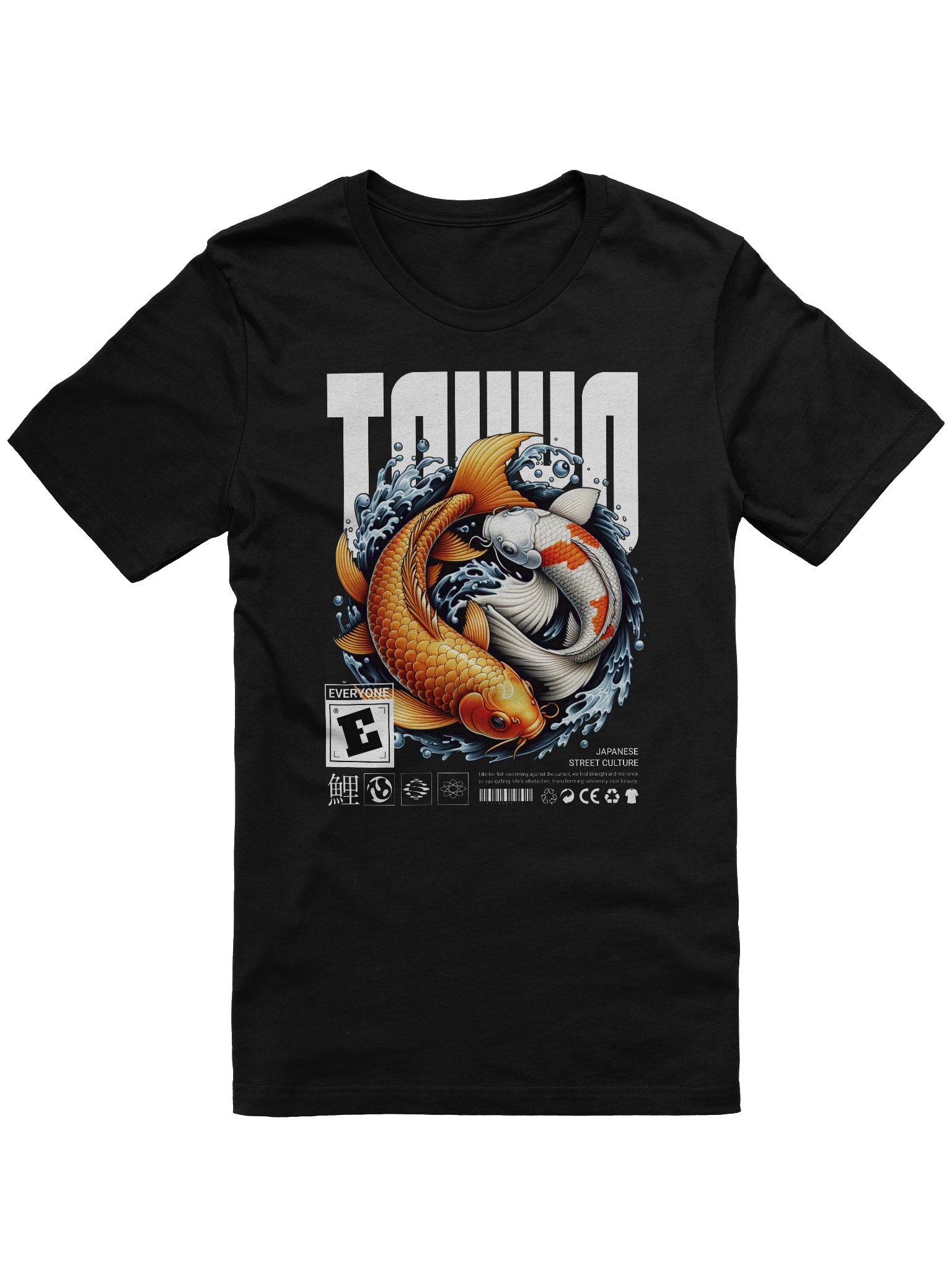 Koi Fish Graphic T-Shirt: A Fusion of Art and Tokyo Style product image (1)