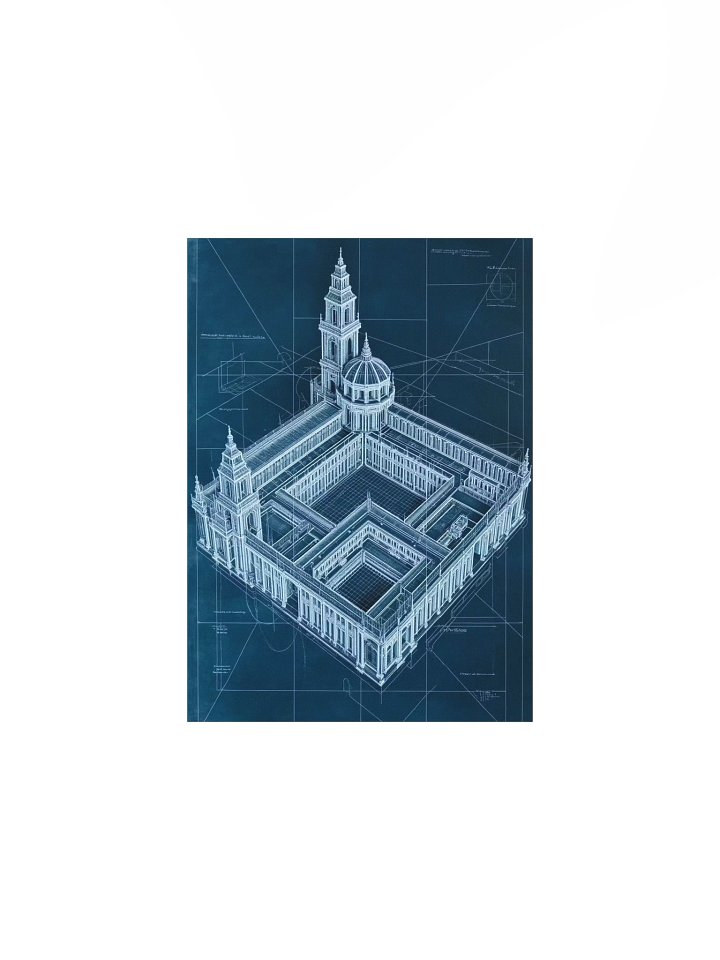 El Escorial Monastery: Technical Architectural Blueprint (Cyanotype Edition) product image (5)