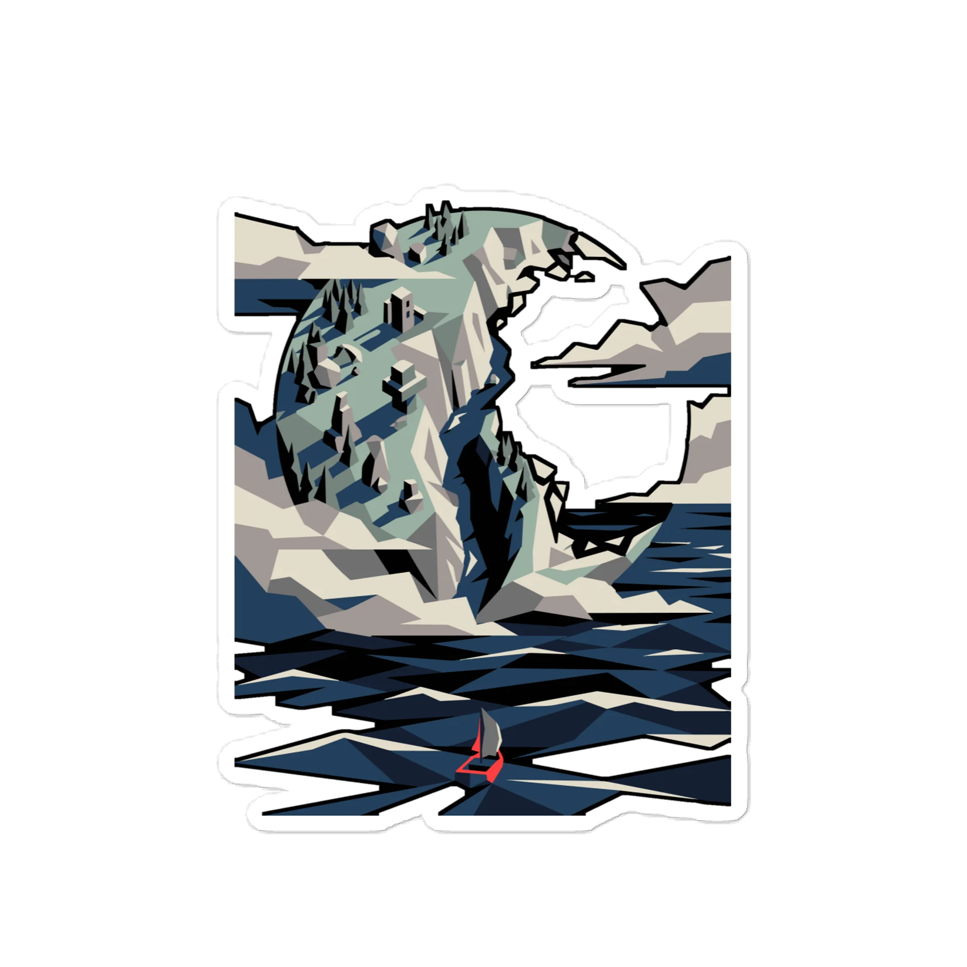 Sphere & Sea Sticker, view 4