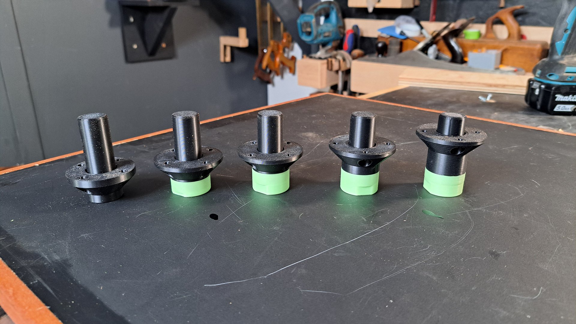 Pop-up Bench Dogs with MFT Undermounts 3D print files. product image (6)