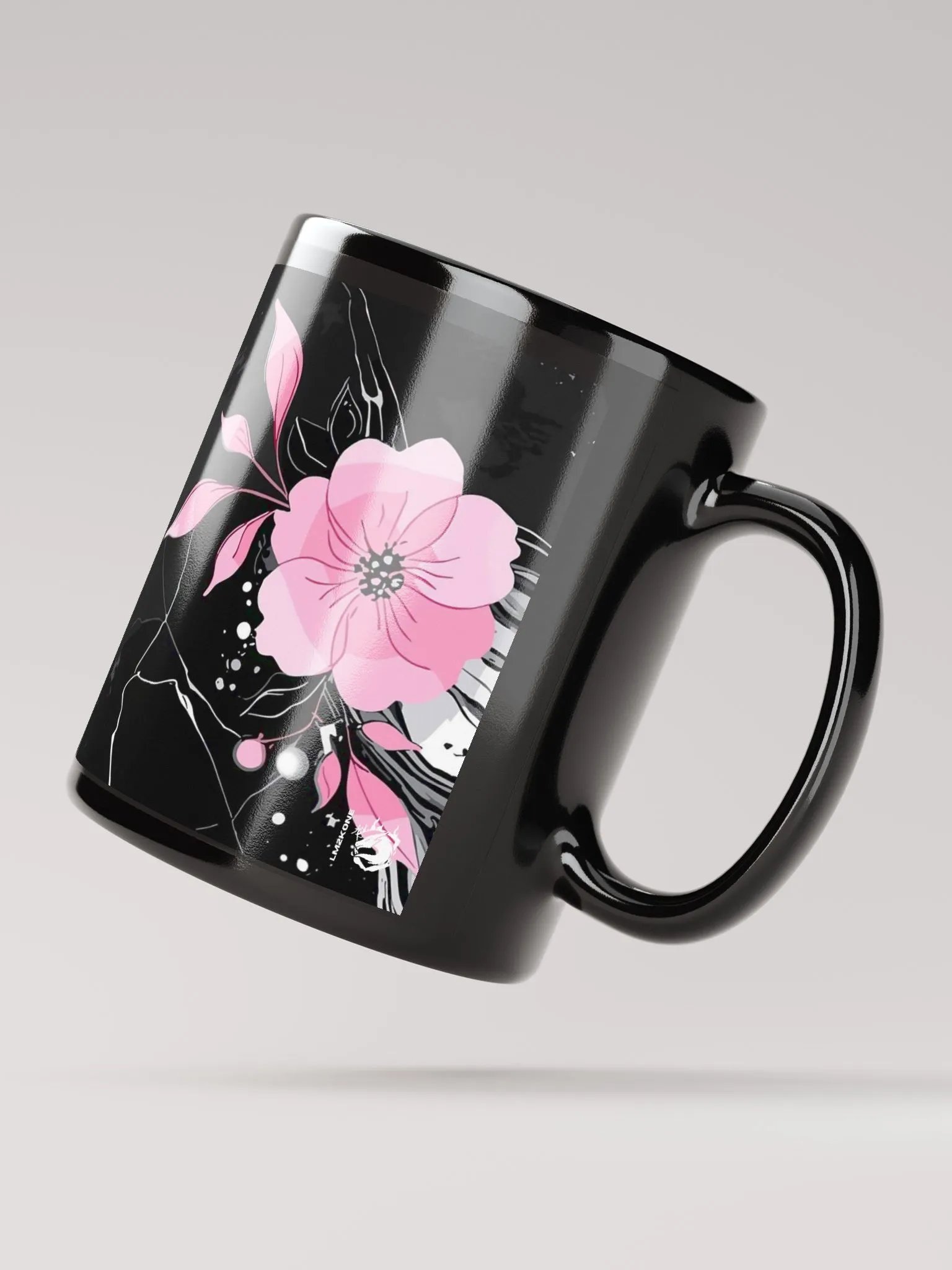 Pink Floral Elegance Marble Mug product image (4)